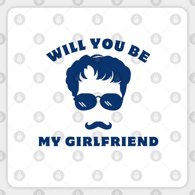 will you be my girlfriend Sticker by GraphGeek